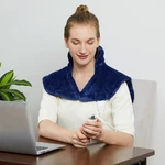 Caromio Weighted Heating Pad For Neck And Shoulders - Ul 22"x19", Navy Blue. Fixed Price $42.01.