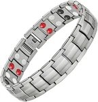 Feraco Mens Magnetic Bracelet Titanium Steel With Double Row 4. Fixed Price $32.05.