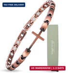 Magenergy Copper Magnetic Bracelet For Women, Cross With 3500 Ga. Fixed Price $38.63.