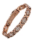 Feraco Pure Copper Magnetic Bracelet Women 3800 Gauss Zirconia Infinity Clover. Fixed Price $75.48.