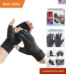 Copper Arthritis Compression Gloves For Women Men, Fingerless Carpal Tunnel P.... Fixed Price $22.31.