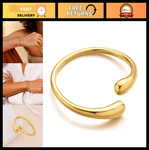 Woworama Teardrop Gold Cuff Bracelets For Women Adjustable 18k Plated Chunk. Fixed Price $33.99.