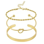 Mikovivi 3pcs Stylish Gold Cuff Bracelets For Women, Small Wrist Bangle Set W.... Fixed Price $14.37.
