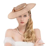 F Fadves Fascinators For Women Elegant Wide Brim Tea Party Church Wedding Hat.... Fixed Price $46.01.